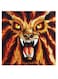 Dragon Themed Wall Art Brown/White 30x30cm
