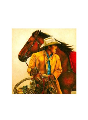 Horse Mdf Wall Art Multicolour 30x30centimeter