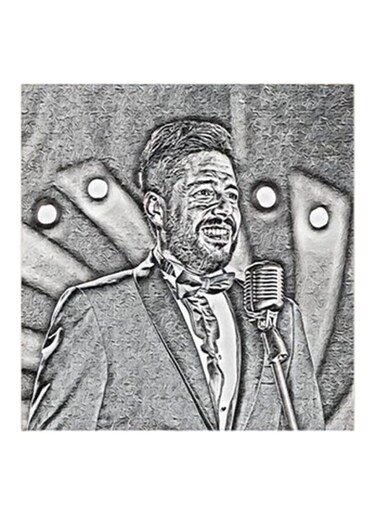 Mohamed Hamaki MDF Wall Art Painting Black/White 30 x 5 x 30cm