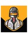 PUBG Themed Wall Art Yellow/Grey/Black 30x30cm