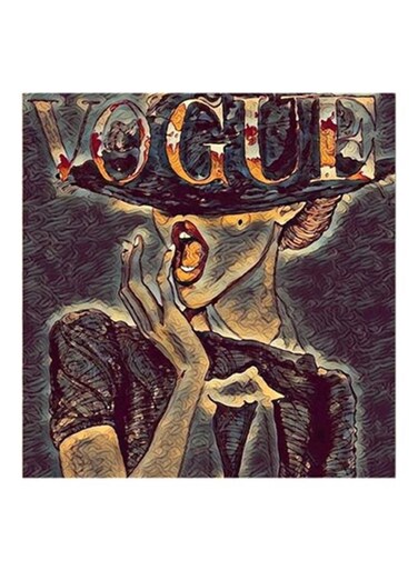 Vogue Fashion And Lifestyle MDF Wall Art Painting Multicolour 30x30cm