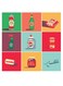 Brands Icons Themed Wall Art Yellow/Blue/Green 30x30cm