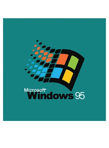 Windows 95 Themed Wall Art Blue/Black/Red
