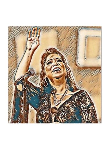 Nawal El Kuwaitia MDF Wall Art Multicolour 30x30cm