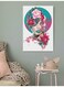 Flowers Girl Wall Art Multicolour 40x60cm