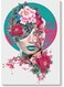 Flowers Girl Wall Art Multicolour 40x60cm