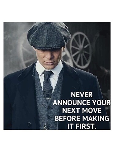 Thomas Shelby Printed Wall Art Grey/Blue/White 30x30cm