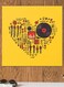Decorative Wall Art Yellow/Black/Red 30x30cm