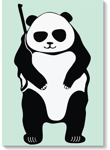 Panda Wall Art Painting Multicolour 40x60cm