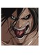 Anime Printed Wall Art Brown/Black/White 30x30cm