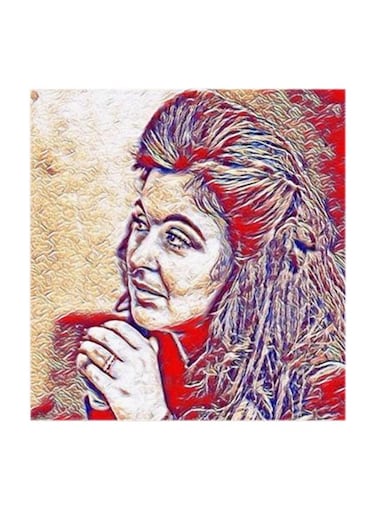 Soad Hosny MDF Wall Art Multicolour 30x30centimeter