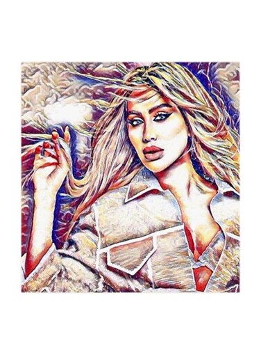 Maya Diab MDF Wall Art Multicolour 30x30centimeter