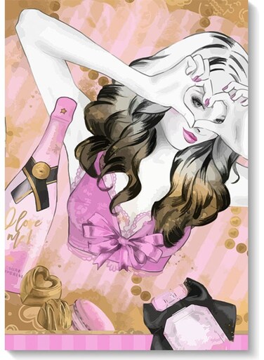 Beauty Woman Themed Wall Art Painting Multicolour 40x60cm