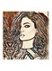 Haifa Wehbe MDF Wall Art Beige/Black