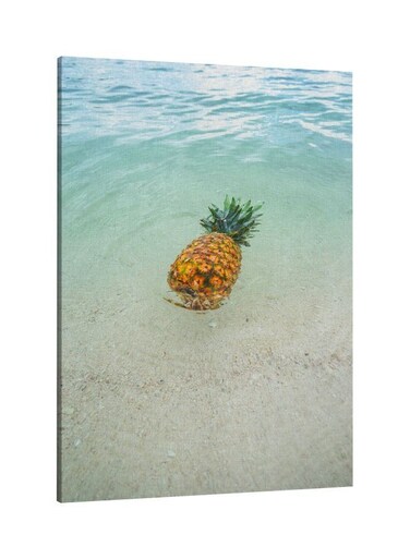 Decorative Printed Framed Canvas Wall Art Yellow/Green/Blue 60 x 80centimeter