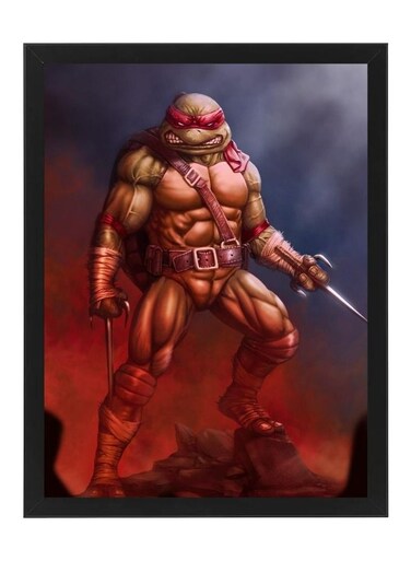 Digital Wall Art Poster Frame Teenage Mutant Ninja Turtles Character Raphael 21X30 cm