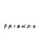 Friends Themed Decorative Wall Art White/Black 30x30cm