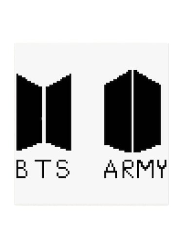 BTS Army Boy Band MDF Wall Art Multicolour 30x30centimeter