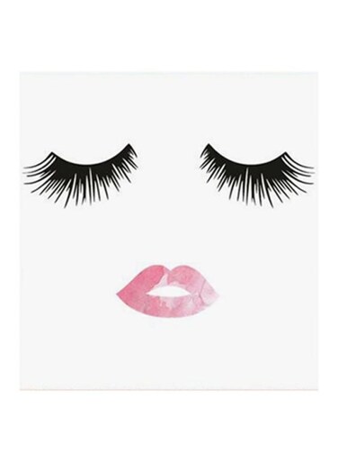 Modern MDF Wall Art Painting White/Black 30 x 5 x 30cm