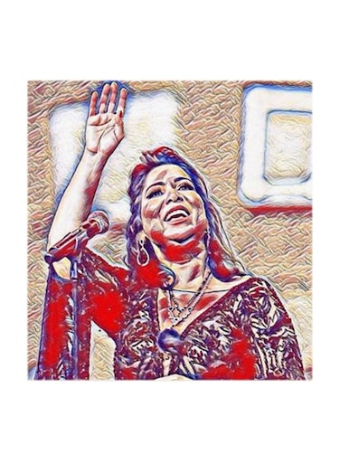 Nawal El Kuwaitia MDF Wall Art Multicolour 30x30cm