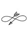Infinity Themed Printed MDF Wall Art White/Black 30x30cm