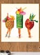 Cocktails Themed Wall Art Green/Beige/Yellow 30x30cm
