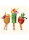 Cocktails Themed Wall Art Green/Beige/Yellow 30x30cm