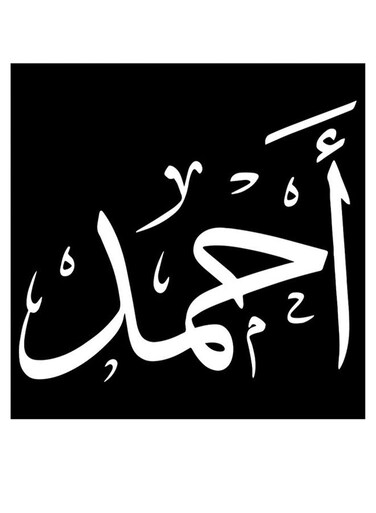 Ahmed Printed Wall Art Black/White 30x30cm