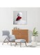 The Woman MDF Wall Art Whtte/Red 30X30cm