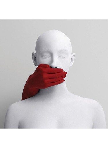 The Woman MDF Wall Art Whtte/Red 30X30cm