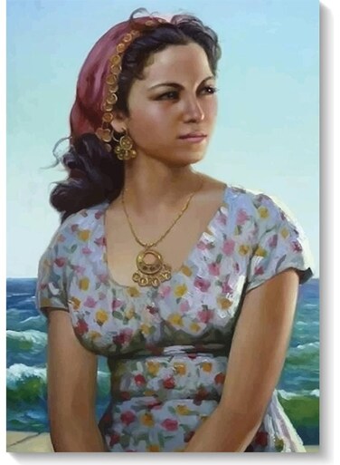 Woman Wall Art Multicolour 40x60cm
