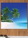 Landscape Themed Printed MDF Wall Art Blue/Green/White 30x30cm