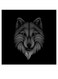 Fox Themed Printed MDF Wall Art Black/White 30x30cm