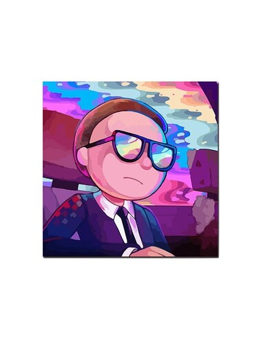 Rick And Morty Wall Art Painting Multicolour 30 x 30centimeter