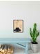 Wooden Framed Wall Art Painting Black Beige