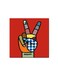A Hand Pop Art Wall Art Painting Multicolour 30 x 30cm