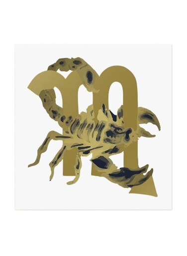 Scorpio Sign MDF Wall Art Multicolour 30x30cm