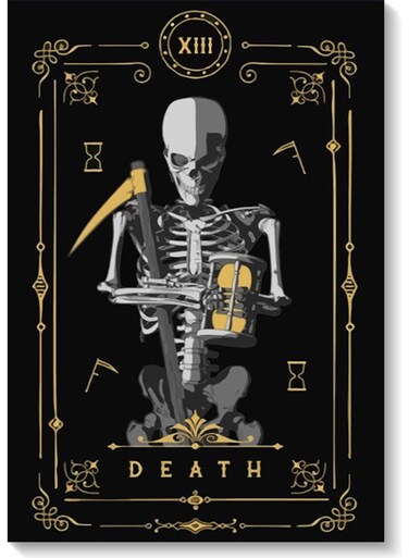 Skeleton Wall Art Multicolour 40x60cm