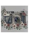 Camera Themed Wall Art Grey/Pink/Black 30x30cm