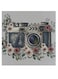 Camera Themed Wall Art Grey/Pink/Black 30x30cm