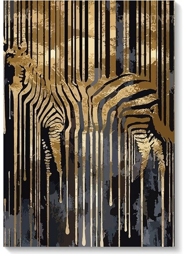 Decorative Wall Art Painting Gold/Black 40x60cm