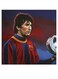 Messi Themed Decorative Wall Art Blue/Red/Black 30x30cm