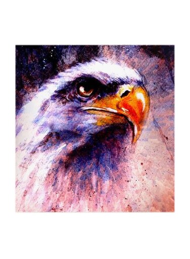Abstract Eagle MDF Wall Art Multicolour 30x30cm