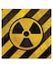 Radiation Hazard Themed Printed MDF Wall Art Black/Yellow 30x30cm