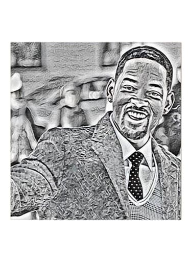 Will Smith MDF Wall Art Painting Multicolour 30x30cm