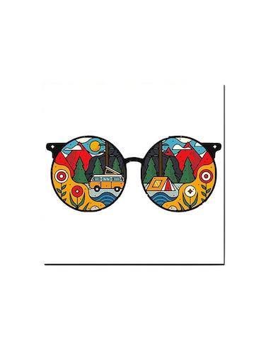 Sunglasses Pop Art Wall Art Painting Multicolour 30 x 30cm