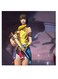 PUBG Character Printed Wall Art Purple/Yellow/Blue 30x30cm