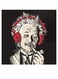 Einstein Themed Decorative Wall Art Beige/Red/Black 30x30cm
