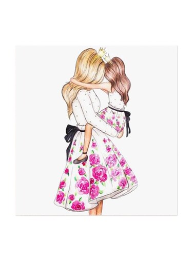 Super Mama MDF Wall Art Multicolour 30x30cm