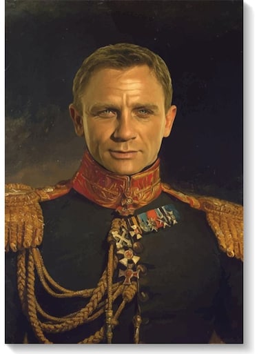 Daniel Craig Wall Art Multicolour 40x60cm